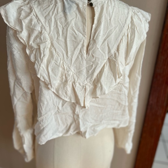Wild Fable White Ruffle Blouse - Picture 2 of 3
